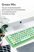 Ensemble clavier et souris sans fil ergonomique SWEET 2.4G USB avec un seul récepteur, 104 touches rondes pour le bureau et l'école