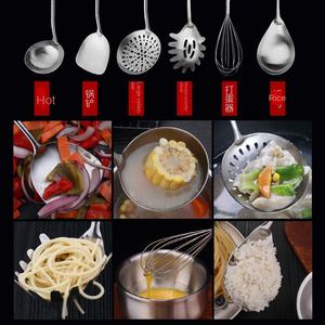 工場直送304ステンレス製キッチン用品セットシェフ炒めスプーンスパチュラスプーンシャベル直送金属調理器具 - Product Image 4