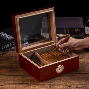 Caja <span class=keywords><strong>de</strong></span> Madera <span class=keywords><strong>de</strong></span> <span class=keywords><strong>Cedro</strong></span> <span class=keywords><strong>de</strong></span> Alta Gama para Cigarros con Higrómetro, Humidificador y Técnica <span class=keywords><strong>de</strong></span> Lacado - Product Image 3