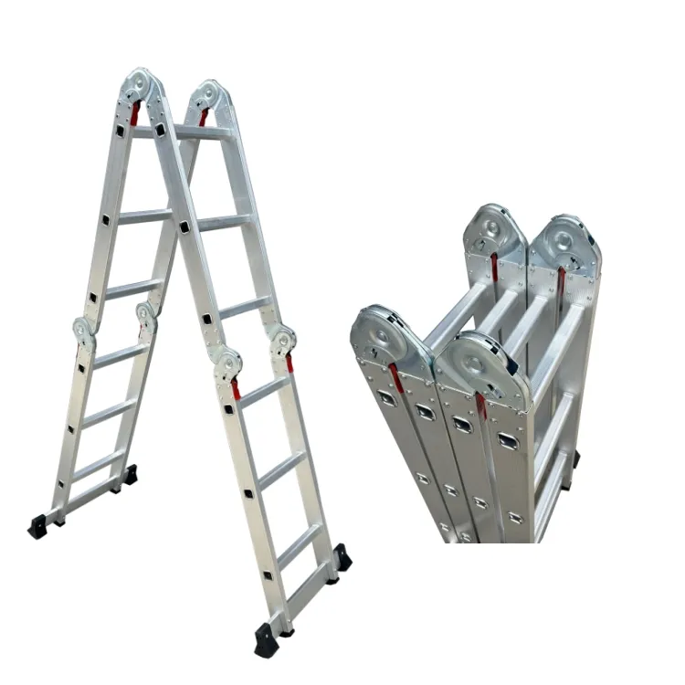 Escalera multiusos de aluminio de 1,0mm, escalera plegable duradera, bisagra pequeña