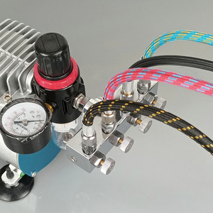 Pompe à air Haosheng, connecteur 8 points 4 voies, accessoire pneumatique en métal pour aérographe et pompe à tortue - Product Image 2