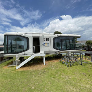 Casa Cápsula Espacial Móvil, Panel Compuesto de Aluminio, Hotel Móvil Multifuncional Todo en Uno para Exteriores, Contenedor de Vivienda para Exportación - Product Image 2