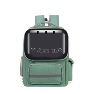 Gato portátil de gran capacidad transparente cápsula espacial transpirable mochila de doble hombro - Product Image 1