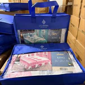 Juego de Ropa de <span class=keywords><strong>Cama</strong></span> LILIANNA Floral Lavender Queen, Falda de <span class=keywords><strong>Cama</strong></span> con Volantes de Dos Niveles con Cubrecama y Fundas de Almohada a Juego, Diseño Coordinado - Product Image 5