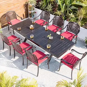 Modern Metal Outdoor Furniture Garden Vintage Patio Sets Wrought Cast Iron Metal Bistro Garden Table And Chairs