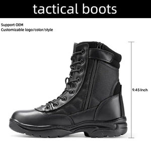 Personnalisation en gros de <span class=keywords><strong>bottes</strong></span> de travail tactiques pour hommes avec fermeture éclair latérale, <span class=keywords><strong>bottes</strong></span> de moto en cuir pour soldats - Product Image 2