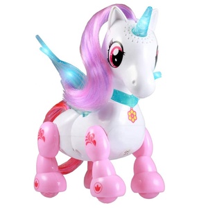 W5599-8 <span class=keywords><strong>Licorne</strong></span> poney scintillante avec cornes et ailes lumineuses, sons et mouvements interactifs, votre nouveau compagnon ! Jouets cadeaux pour enfants - Product Image 1