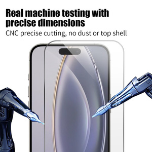 Protection d'écran OEM AR+AG pour iPhone 16 Pro Max, verre trempé Corning HD avec outil d'alignement et applicateur - Product Image 2