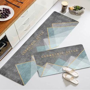 Tapis de cuisine long antidérapant absorbant l'huile, lavable en machine, en fibre de polyester, motif de spectacle culinaire - Product Image 2