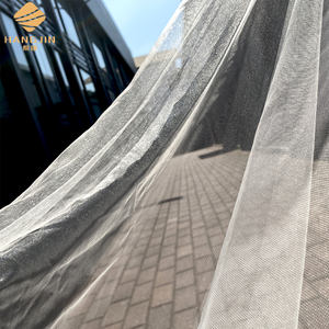 Tela de tul brillante de 118 "de ancho y 300cm, velo de poliéster 100%, Red de tul, tela de malla brillante, tela de tul transparente brillante - Product Image 1