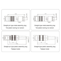Connecteur d'aviation étanche en laiton M16 IP67 pour PCB aérospatiaux, 2345678 broches, 12 trous, 14/19/24 broches, mâle/femelle C091