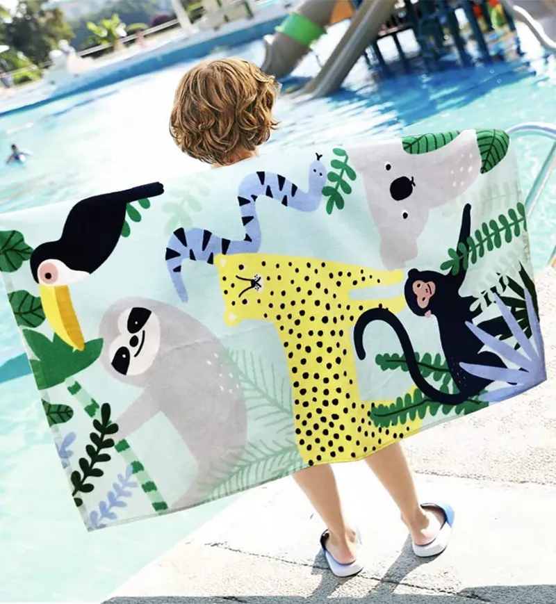Free Design Custom Pattern size knitted Beach towel With Logo Custom Print Fast Shipping Summer Large Beach Towel Microfiber