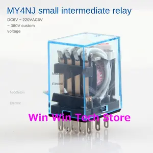 5PCS Silver contact intermediate relay AC220V DC24V mini relay MY4NJ HH54P 14 pin