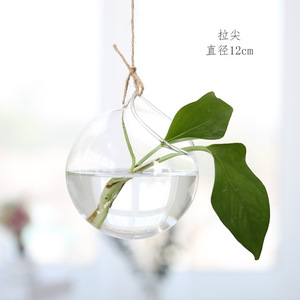 Dropshiping Glass Large Hanging Planters Water Air Plant <b>Succulent</b> Containers Terrarium Kits 2 Holes With Strings Rope for Home - Product Image 4