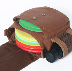 Sac de disc-golf portable en toile cirée, sac à bandoulière pour putter en toile, capacité de 6 à 8 disques - Product Image 4