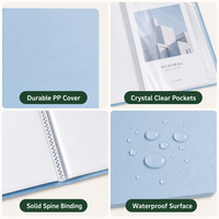 Porte-documents de présentation A4 personnalisé en PP, couverture 0,8 mm, 20, 40, 60, 80 pochettes, dossier à chargement par le haut, dos plat, pour bureau, OEM