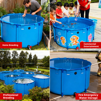 Bassin à poissons pliable en bâche PVC avec support en tuyau plastique pour l'élevage extérieur et la piscine de jardin - Offre Spéciale