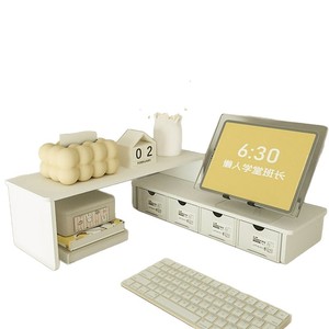 <b>Desktop</b> Computer Riser Stand Monitor <b>Shelf</b> Storage Box <b>Desktop</b> Organizer Rectangle Multipurpose Portable Standing Type 2nd Floor - Product Image 1