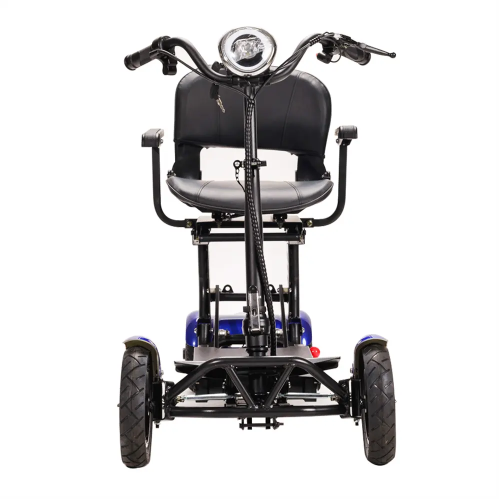 Châu Âu 10 Inch Bốn Bánh Xe Mạnh Mẽ Scoter Mobility Nhỏ Có Thể Gập Lại Electric Scooters Và Xe Đạp