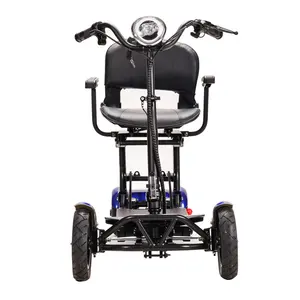 Châu Âu 10 Inch Bốn Bánh Xe Mạnh Mẽ Scoter Mobility Nhỏ Có Thể Gập Lại Electric Scooters Và Xe Đạp