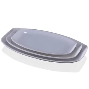 Nice Quality 100% A8 Melamine Oval Shape Flat Plate Plastic Plates