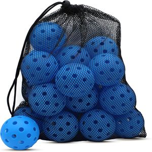 Balles de pickleball, 24 pièces, 40 trous, balles d'entraînement de couleur unie avec sac de transport en filet pour adultes, équipement de pickleball - Product Image 5