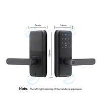 Serrure de porte intelligente TTLock, lecteur d'empreintes digitales biométriques, lecteur de cartes RFID, déverrouillage à distance sans clé, électrique, WiFi, via l'application Tuya, poignée intelligente