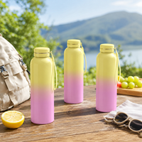 Bouteille isotherme sous vide 550 ml, couleur macaron, écologique, compatible lave-vaisselle, double paroi, acier inoxydable 18/8, pour sport, camping