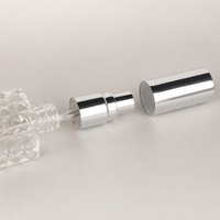 Flacon de parfum en verre gaufré de 30 ml avec pulvérisateur en aluminium pour échantillon de voyage, emballage cosmétique vide, OEM