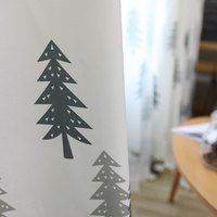 Rideau en polyester imprimé cerf et forêt, style nordique moderne, occultation élevée 70%-90% pour chambre et salon