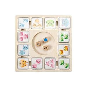 Wholesale Montessori Cognitive <b>Puzzle</b> Card Educational Toys Early Learning Animal Matching <b>Game</b> Parent-child Table Wooden <b>Game</b> - Product Image 4