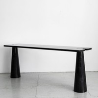 KUMUSI MEUBLES Console de télévision en pierre solide moderne et luxueuse au design minimaliste Meubles de salon Table console de style français pour couloir
