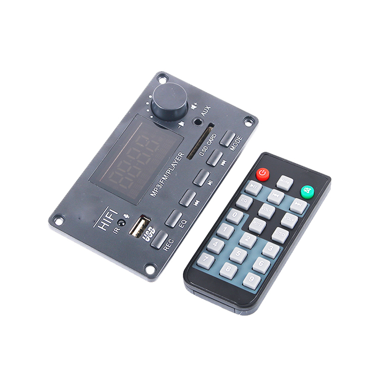 Плата усилителя 12 В, 2*50 Вт, Плата декодера, цветной экран, материнская плата без потерь для радио с записью