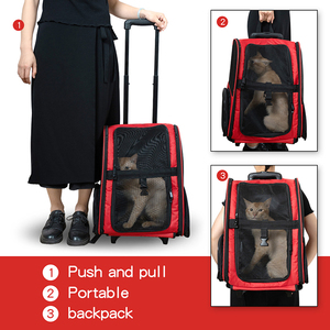 <span class=keywords><strong>Mochila</strong></span> <span class=keywords><strong>con</strong></span> ruedas para mascotas, bolsa de viaje <span class=keywords><strong>con</strong></span> ruedas para gatos y cachorros - Product Image 5