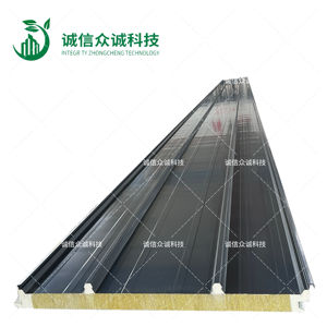 Panneau extérieur 60x1000 panneau intérieur vert gris blanc gris <span class=keywords><strong>polyuréthane</strong></span> bord d'étanchéité laine de roche sandwich panneau de toiture photovoltaïque - Product Image 5