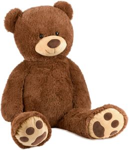 Couette en peluche marron super douce avec gros <span class=keywords><strong>ours</strong></span> en peluche personnalisé avec techniques de lavage de remplissage en coton PP - Product Image 3