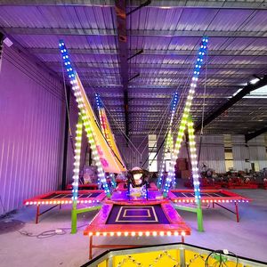 Aire de jeux extérieure pour enfants, 4 places, <span class=keywords><strong>trampoline</strong></span> de saut à l'élastique mobile, à vendre - Product Image 3