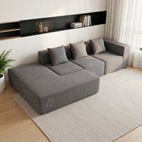Canapé en mousse à mémoire de forme compressée en forme de L pour salon, chambre à coucher, canapé d'angle modulaire moderne de luxe