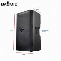 AOSHEN ART915S-c01 Enceinte active professionnelle en plastique 12 pouces pleine fréquence 2 voies 1000W de puissance de crête 500W+500W Classe D 4 ohms pour KTV et soirées