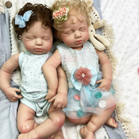 Poupée Reborn en Silicone Cheveux Bouclés Réalistes 20 Pouces LouLou pour Jeu d'Imitation, Création Artistique, Décoration d'Intérieur, Vente en Gros