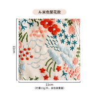 Sous-verre en coton et lin brodé floral, 11 cm carré, épais, isolant thermique, pour tasses à thé et café, décoration de table personnalisée, vente en gros