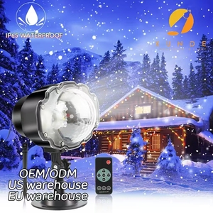 Mini Luz LED de Copo de Nieve para Exteriores, IP65 Impermeable, Color Blanco, Luz de Copo de Nieve Navideña con Control Remoto - Product Image 1