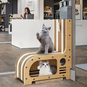 יצרן חם למכירה הסיטונאי מודרני מותאם אישית קטן גדול חתול קיר קרטון גלי צורה לבית לוח לחתולים - Product Image 1