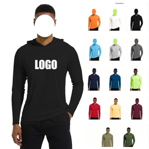 <span class=keywords><strong>Felpa</strong></span> con Cappuccio Estiva da <span class=keywords><strong>Uomo</strong></span>, 100% Poliestere Traspirante, Logo Personalizzato, Vestibilità <span class=keywords><strong>Slim</strong></span>, Maniche Lunghe, Assorbente, per Sport e Attività all'Aperto - Product Image 1