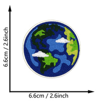 Patchs brodés à repasser sur le thème du système solaire et de l'espace : Planètes, Univers, Étoile, Soleil, Lune, Terre, Jupiter, Saturne, Mars, Patch décoratif thermocollant