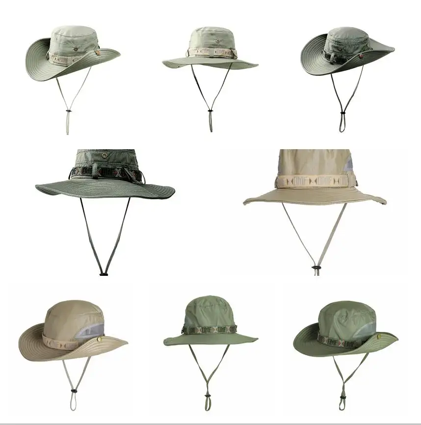 Outdoor cap Men's summer fisherman's hat Sun visor uv protection men's sun protection hat Korean mountaineering fishing hat