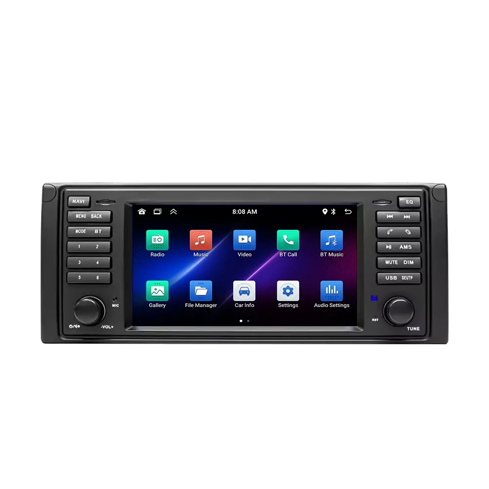 Bwm E39 E53 E38 için lelv 7 inç Android Gps araba Navigator Dvd OYNATICI ters görüntü merkezi kontrol All-in-one makinesi