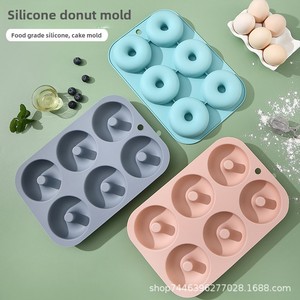 แม่พิมพ์โดนัทซิลิโคนเกรดอาหาร 6 ช่อง รูปทรงกลม สำหรับอบ ง่ายต่อการแกะออกจากแม่พิมพ์ ใช้กับเตาอบ ทำคุกกี้ เค้ก บรรจุในถุงและกล่อง ขายตรงจากโรงงาน - Product Image 2
