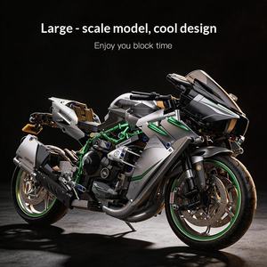 Compatible con Bloques de Construcción de Motocicletas, Juguete de Ensamblaje para Niños, Modelo de Auto de Carreras Estático Kawasaki, Bloques de Plástico con Transmisión - Product Image 2