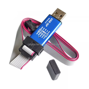 USBASP sans pilote, USBISP+aluminium+surintensité+feux rouges et bleus+sans limite de 64K - Product Image 1